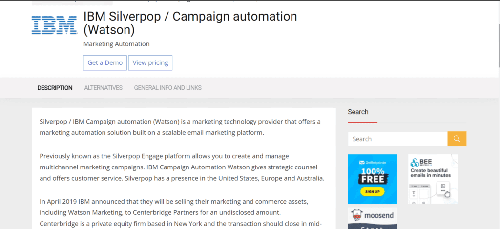 Marketing automation software